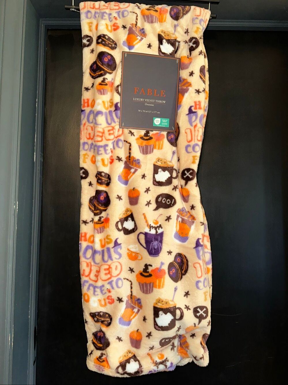 Hocus pocus Halloween fall plush throw blanket 50 x 70